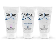 Just Glide Vandens pagrindo lubrikantų rinkinys (3 x 50 ml)