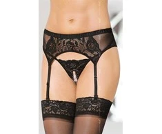 SOFTLINE Garterbelt 3319 - juodas S/M