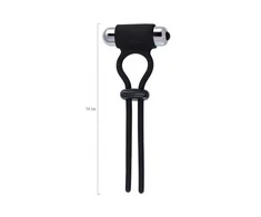 Toyfa A-Toys erekciją gerinantis lasso Jat, juodas, silikonas, 14cm