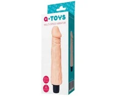 Toyfa A-TOYS, Realistinis kelių greičių vibratorius, TPE, 19,5 cm