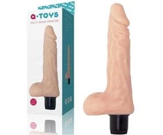 Toyfa A-TOYS, tikroviškas kelių greičių vibratorius,, TPE, vibracijos režimai, 14cm