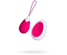 Toyfa A-TOYS, Vibruojantis kiaušinis su nuotolinio valdymo pulteliu, silikoninis, rožinės ir baltos spalvos, 12 cm
