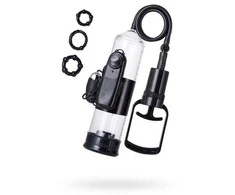 Toyfa A-TOYS, Penio pompa, anglies spalvos, su vibracija, PVC, permatoma, 22,8 cm