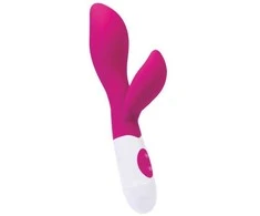 Toyfa A-TOYS, Vibratorius Lilu su klitorio stimuliatoriumi, silikonas, rožinis, 20 cm, 10 greičių, 2xAAA