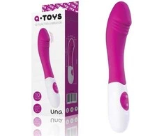 Toyfa Rožinė A-TOYS, Vibrator Una, Silicone, Rožinė, 19.8 cm
