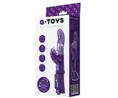 Toyfa A-TOYS, Vibratorius su klitorio stimuliatoriumi, TPR, violetinė, 22,5 cm