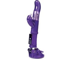 Toyfa A-TOYS, Vibratorius su klitorio stimuliatoriumi, TPR, violetinė, 22,5 cm