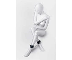 Toyfa Anonymo handcuffs, PU leather, juodas, 26.5 cm