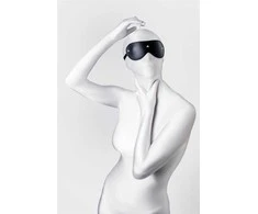 Toyfa Anonymo mask, PU leather, juodas, 24 cm