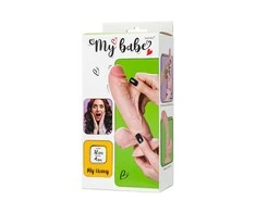 Toyfa Dildo My Babe iš RealStick My Honey, minkštimas, TPE, 18 cm