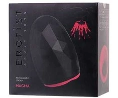 Toyfa Erotist Magma; Įkraunamas masturbatorius su šildymu, Silikonas, Juodas, 12 cm