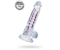 Toyfa Lankstus dildo A-Toys Paret, skaidrus, 18 cm