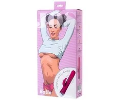 Toyfa JOS BALLE, Vibratorius su klitorio stimuliatoriumi su judančiais kamuoliukais, silikonas, rožinis, 23 cm