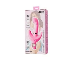 Toyfa JOS Vibratorius su klitorio stimuliatoriumi JOS Twistme, silikonas, rožinė, 19,5 cm