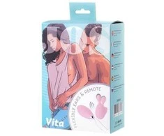 Toyfa JOS VITA pirštu vibruojantis kiaušinis ir vibruojantis priedas, silikonas, pudra rožinė, 8,5 ir 8 cm