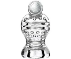Toyfa Lingam Shakti, vibruojantis masturbatorius, TPE, skaidrus, 9 cm