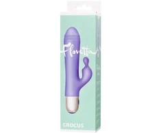 Toyfa Vibratorius su klitorio stimuliacija Flovetta Crocus, silikonas, violetinė, 17,5 cm