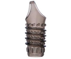 ToyFa XLover, Penis sleeve, for enlargement, TPE, transparent juodas, 10,5 cm