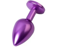 Violetinė analinis kištukas TOYFA Metalinis,su ametisto spalvos brangakmeniu