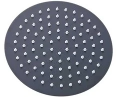 Plieninė apvali lietaus dušo galva 30 cm, JUODA (170549)