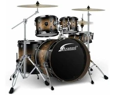 Būgnų komplektas Asanasi BF301-Brown + lėkštės