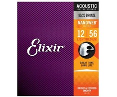 Elixir Eliksyras 11077 Nanoweb Light-Medium 80/20 Bronze 12-56