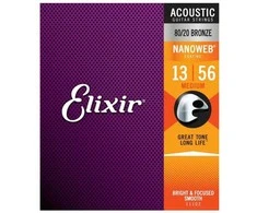 Elixir Eliksyras 11102 Nanoweb Medium 80/20 Bronze 13-56