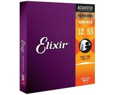 Elixir Eliksyras 16052 Nanoweb Phosphor Bronze 12-53