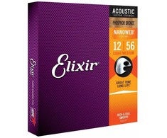 Elixir Eliksyras 16077 Nanoweb Phosphor Bronze 12-56