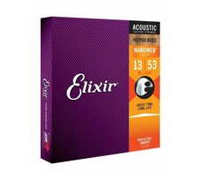 Elixir Eliksyras 16182 Nanoweb Phosphor Bronze HD Light 13-53