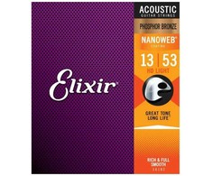 Elixir Eliksyras 16182 Nanoweb Phosphor Bronze HD Light 13-53