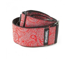 Gitaros diržas Dunlop Designer Jacquard Paisley Raudona