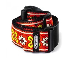 Gitaros diržas Dunlop Jacquard Avalon Raudona