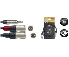 Laidas Stagg NYC1/MPS2XMR mini jack/m – 2x XLR/m 1m