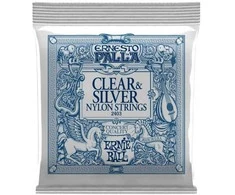 Stygos klasikinei gitarai Ernie Ball Ernesto Palla Clear & Sidabrinis P02403