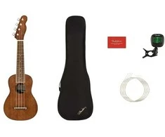 Ukulelės rinkinys Fender Seaside Soprano Uke Pack NAT WN