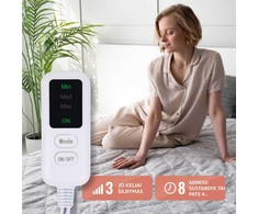 ECOSAPIENS, Šildanti antklodė EcoSapiens Linen šildomas antklodė, elektrinė paklodė, 3 šildymo režimai, valdiklis