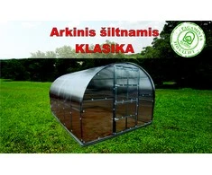 Meistro Kodas Arkinis šiltnamis KLASIKA 6 m2/6 mm danga (3x2 m)