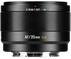 Nikkor Kameros Objektyvas - 7Artisans AF 35mm F1.8 Fuji FX 52.5mm Juodas