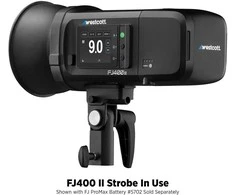 Apšvietimo įranga - Westcott FJ400 II Jutiklinis ekranas Strobe (400Ws, AC/DC Baterija)
