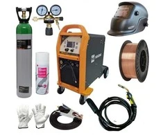 Suvirinimo pusautomatis Hugong EMIG 300 LCD MIG/MAG Inverter 300A, 380V Komplektas Trifazis