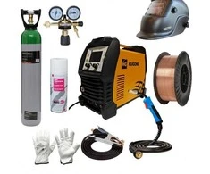 Suvirinimo pusautomatis Hugong HDMIG200 LCD 200A, 230V Komplektas Vienfazis