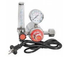 Weldman šildomas reduktorius su rotometru AR/CO2 21,8mm 220v