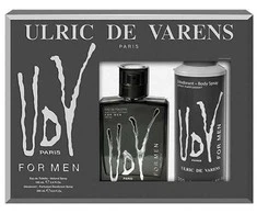 2 dalių rinkinys vyrams Ulric De Varens UDV Juodas For Men Eau De Toilette Purškiklis 100ml