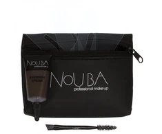 25 vnt. rinkinys „Nouba“: „Nouba“ antakiai + „Nouba“ antakių gelis, 7 ml + tekstilinė makiažo dėžutė (Juodas)