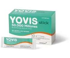 Alfasigma Yovis 10 Stick Bucodispensable 50.000 milijonų aktyvių fermentų