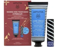Apivita Hypericum rankų kremas 50ml+ lūpų balzamas 4,4g rinkinys 2 vnt
