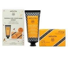 "Apivita" medaus rankų kremas 50g + natūralus kietasis muilas 125g