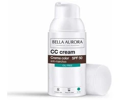 Bella Aurora CC Kreminis Anti-Blemish Oil Free Spf50 CC kremas saugantis nuo pigmentinių dėmių 30ml