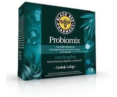 Black Bee Juodas Bee Juodas Bee Probiomix su imbieru 10 kapsulių